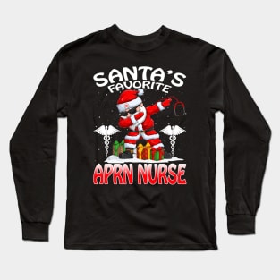 Santas Favorite Aprn Nurse Christmas T Shirt Long Sleeve T-Shirt